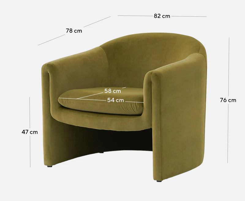 Aberum Armchair - Army Green