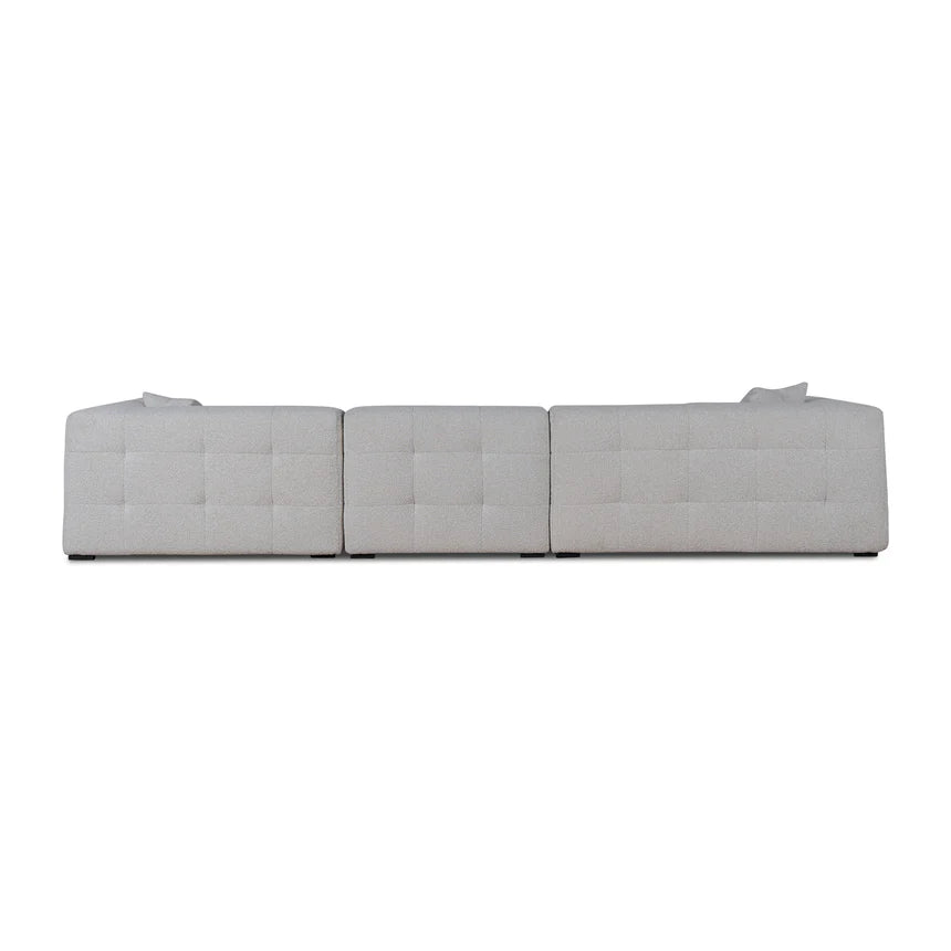 Clara 4 Seater Right Chaise Sofa - Pearl Boucle