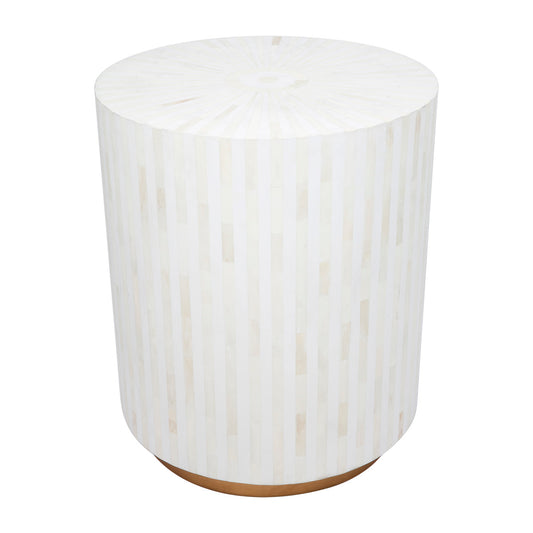 Makayla Bone Inlay Side Table - Natural