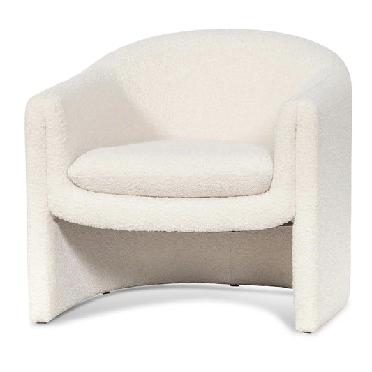 Aberum Armchair - Ivory White Boucle