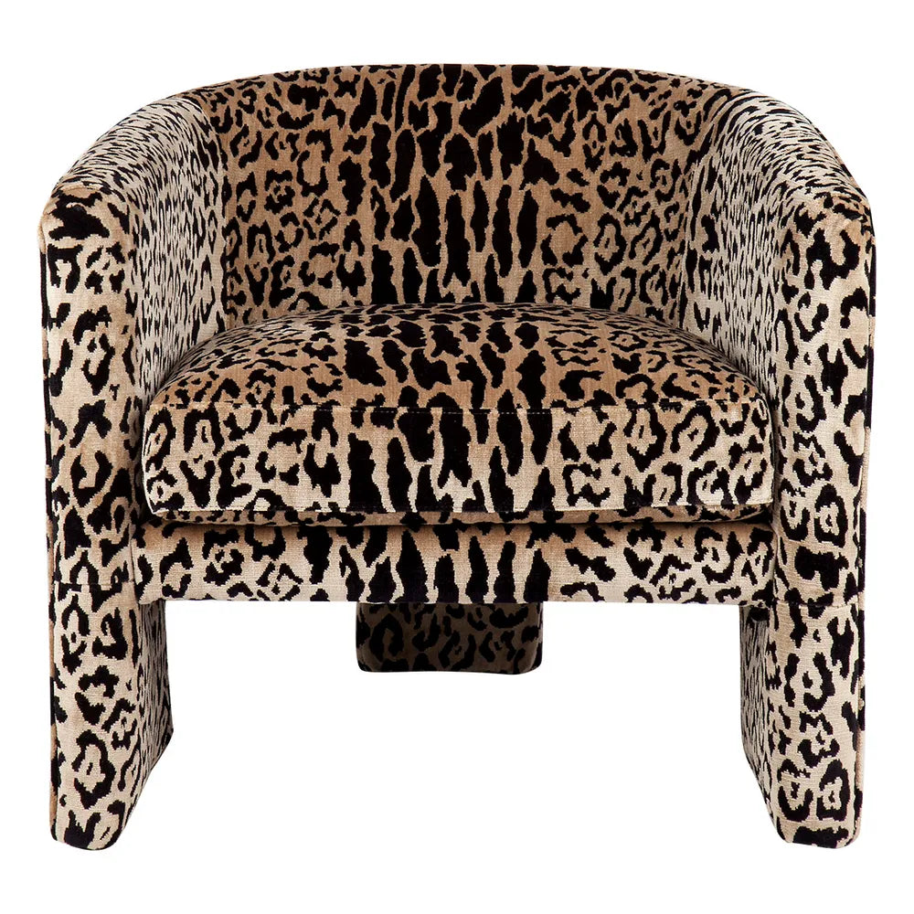 Kylie Arm Chair - Leopard Chenille