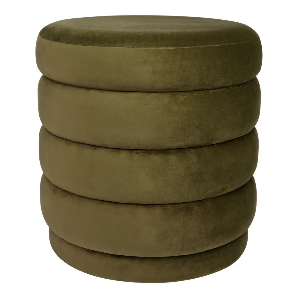 Demi Stool - Olive Velvet