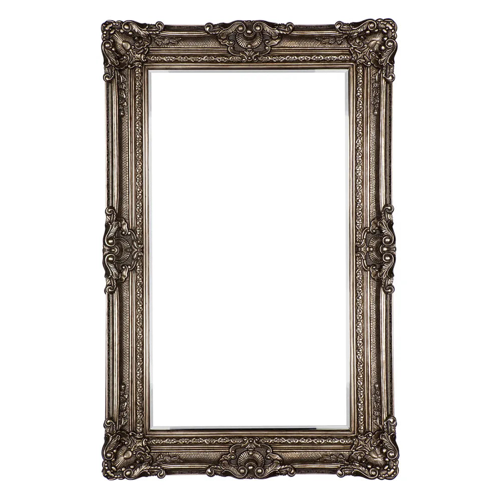 Alexandra Floor Mirror - Antique Silver