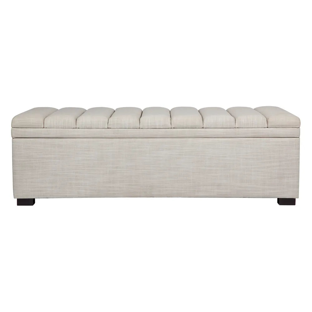 Soho Storage Bench Ottoman - Natural Linen