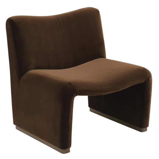 Beau Occasional Chair - Dark Chocolate Velvet