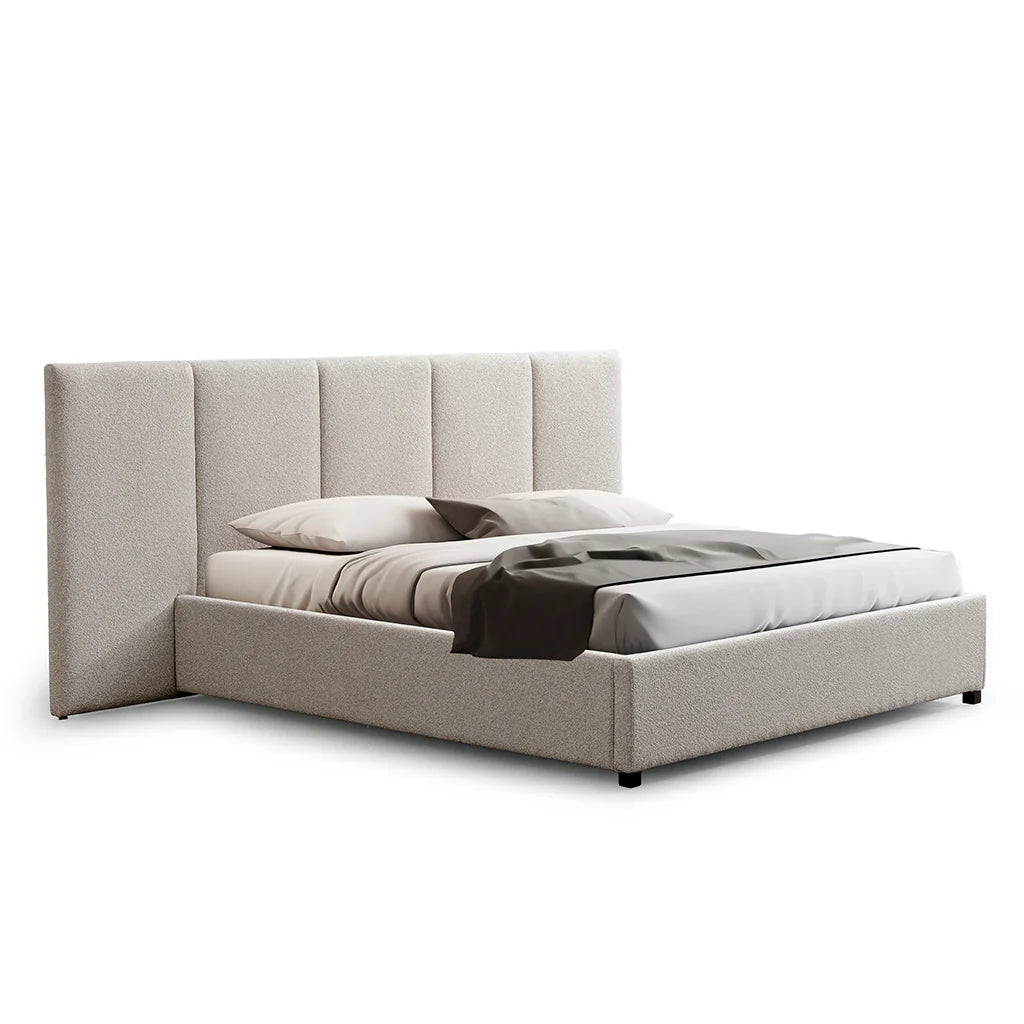 Vega Grey King Bed Frame with Storage