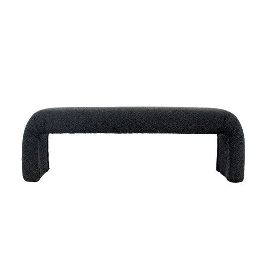 The Curve Bench Ottoman - Black Onyx