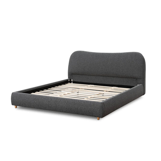 Betelgeuse King Bed Frame - Charcoal Boucle