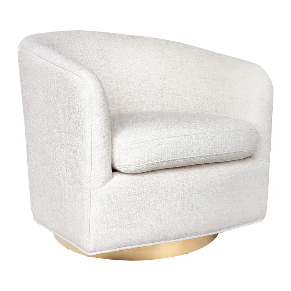 Belvedere Swivel Arm Chair - Natural Tweed PRE-ORDER ONLY