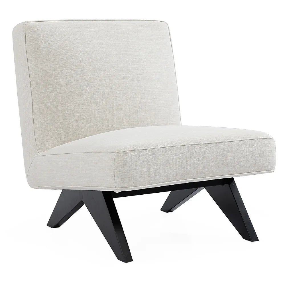 Martyn Slipper Chair - Off White Linen