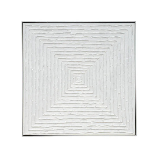 White Vortex Oil On Canvas Painting - Medium