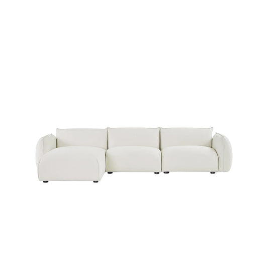 Glacier Bay 3 Seater Left Chaise Sofa - Beige