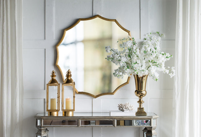 Minyama Scalloped Gold Mirror