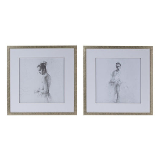 Ballerina Framed Prints Set of 2