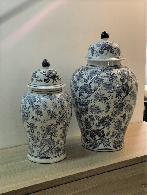 Chinoiserie Tall Ginger Jar - 34x34x59cms