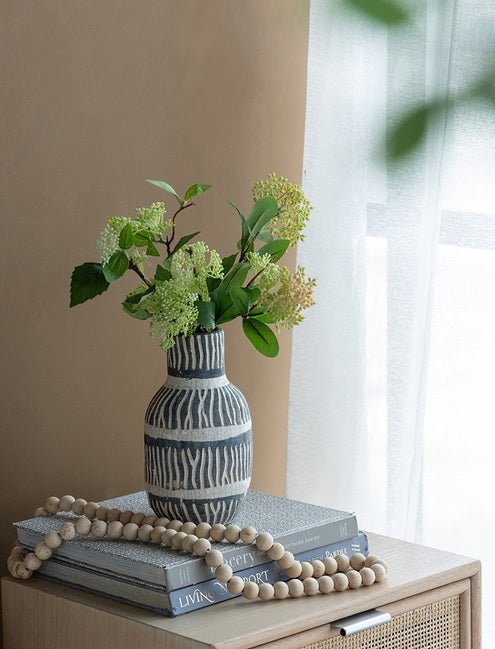 Cream & Grey Ceramic Vase