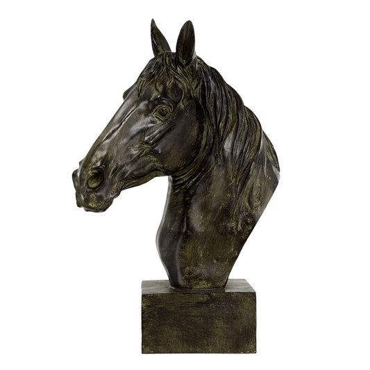 Horse Head Statue On Base