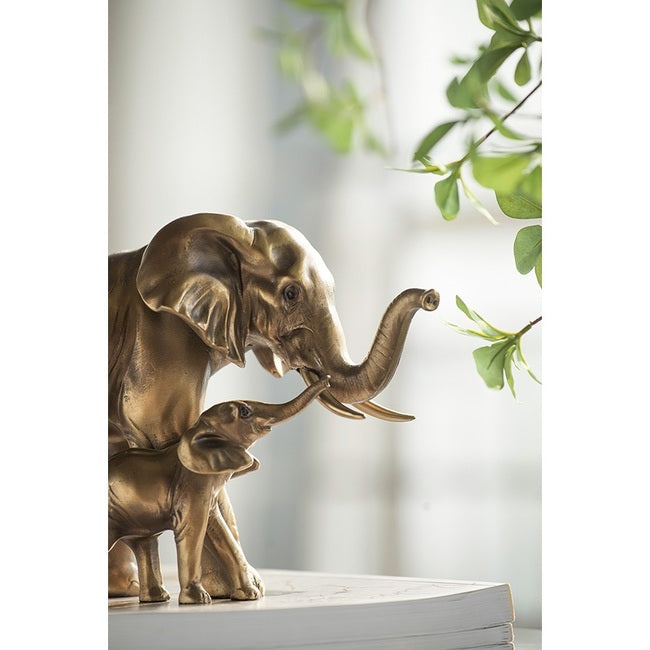 Elephant Mother & Calf Statue