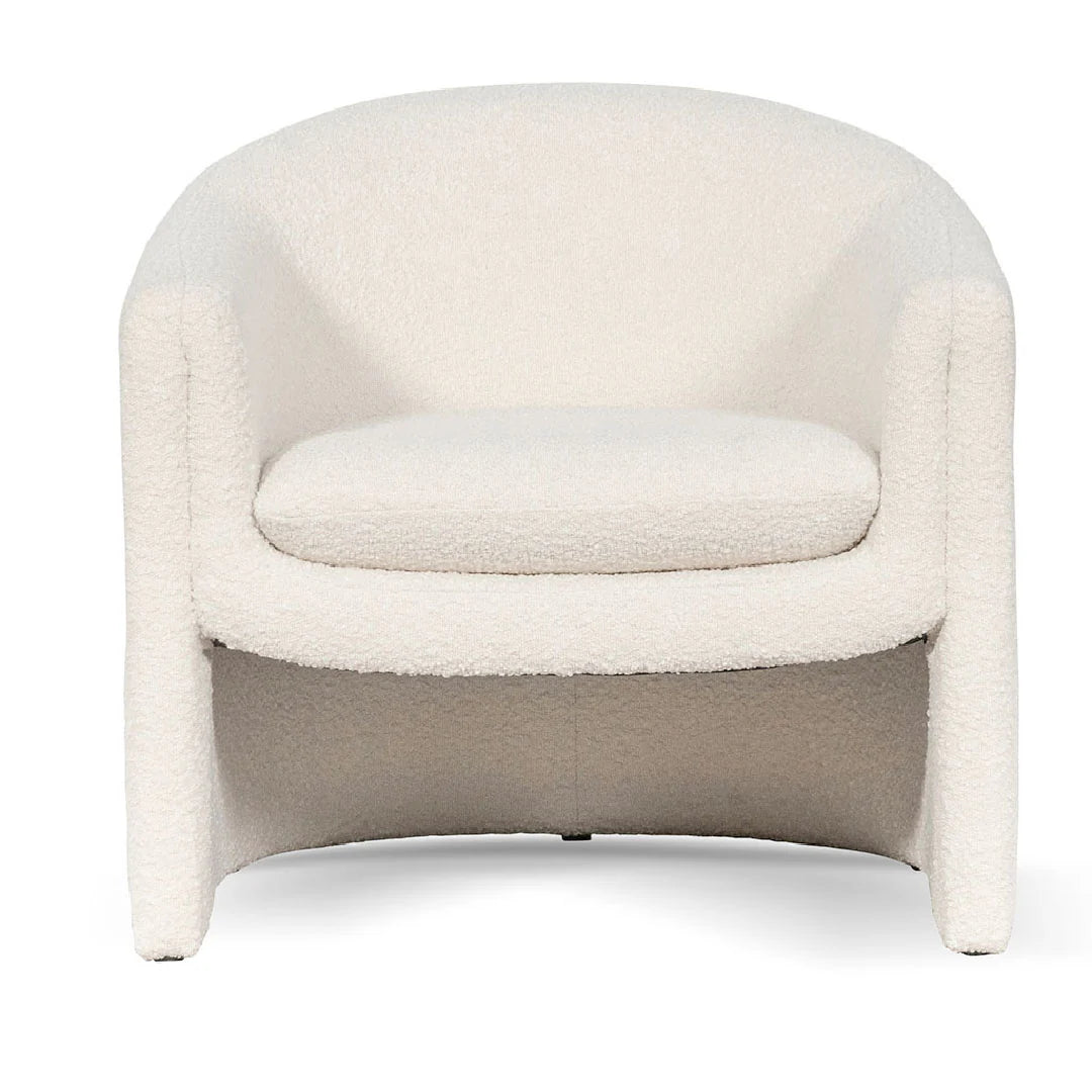 Aberum Armchair - Ivory White Boucle