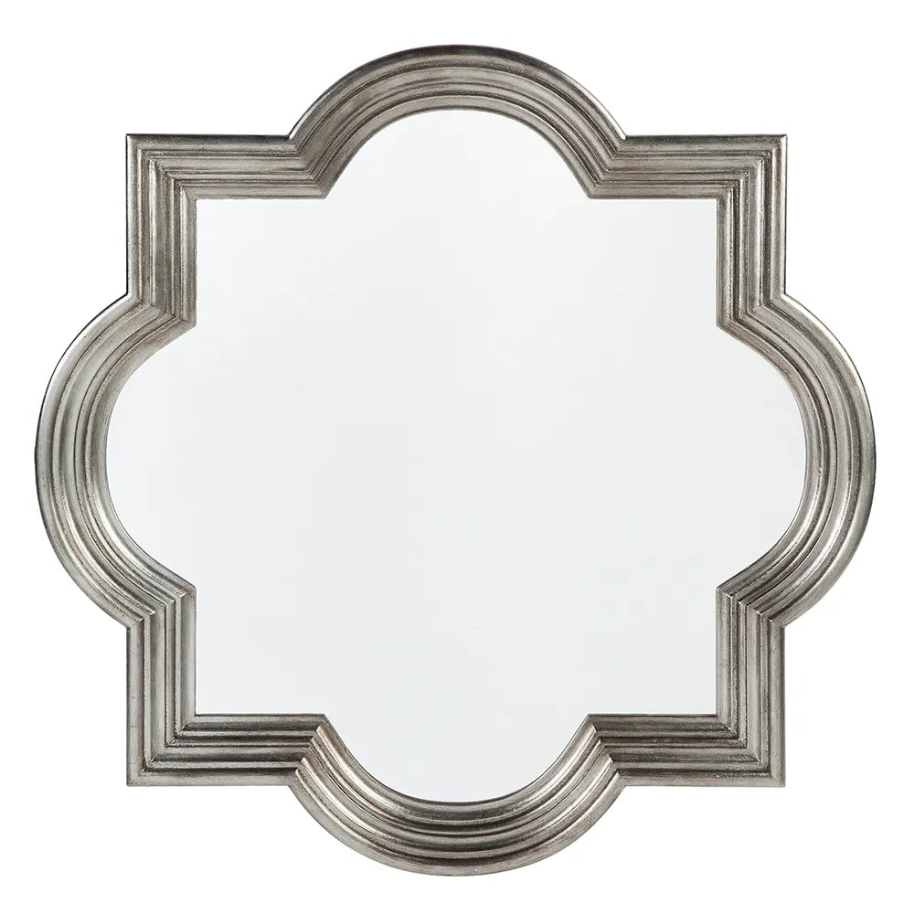 Marrakech Wall Mirror - Large Antique Silver