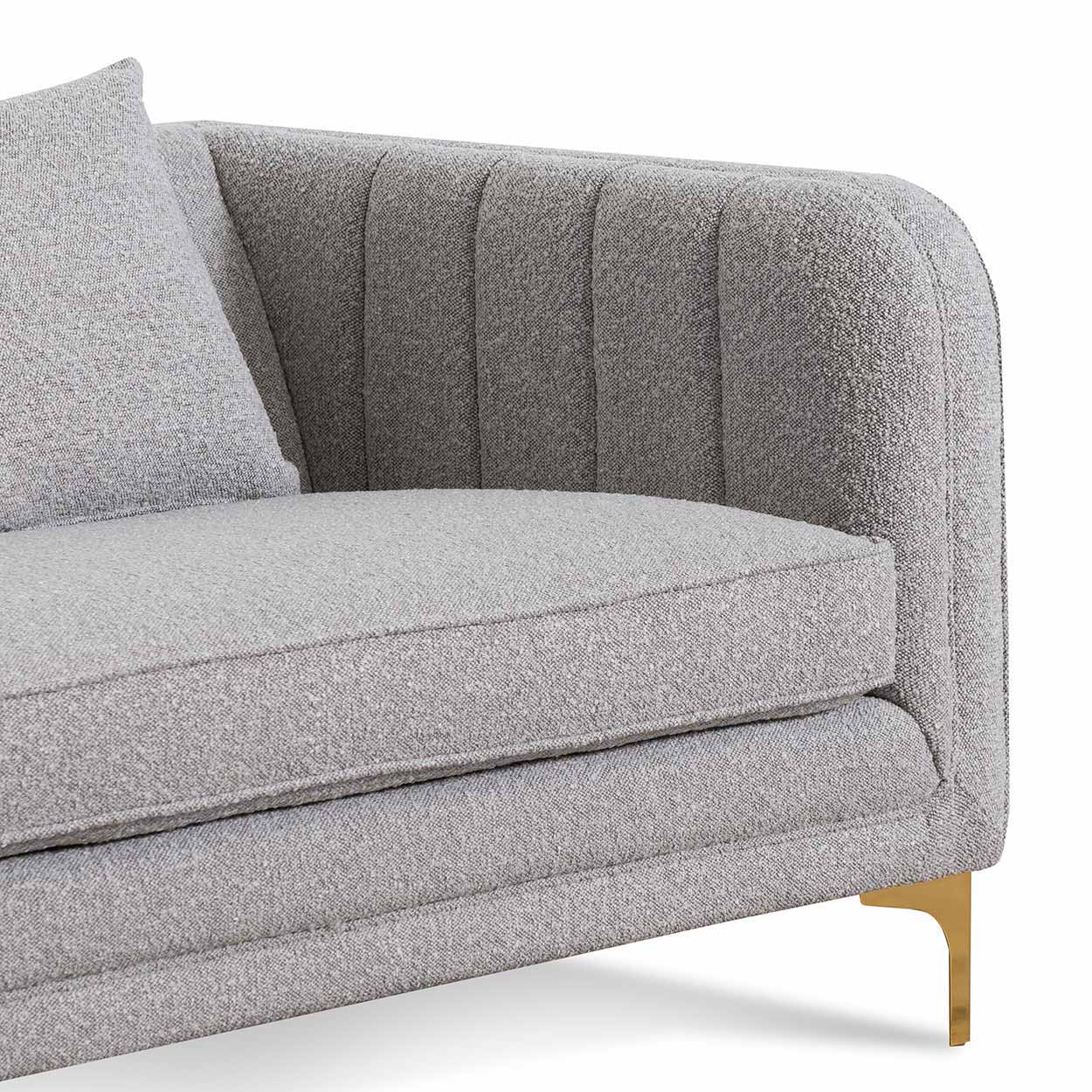 Arabella  3 Seater Sofa - Ash Grey Boucle