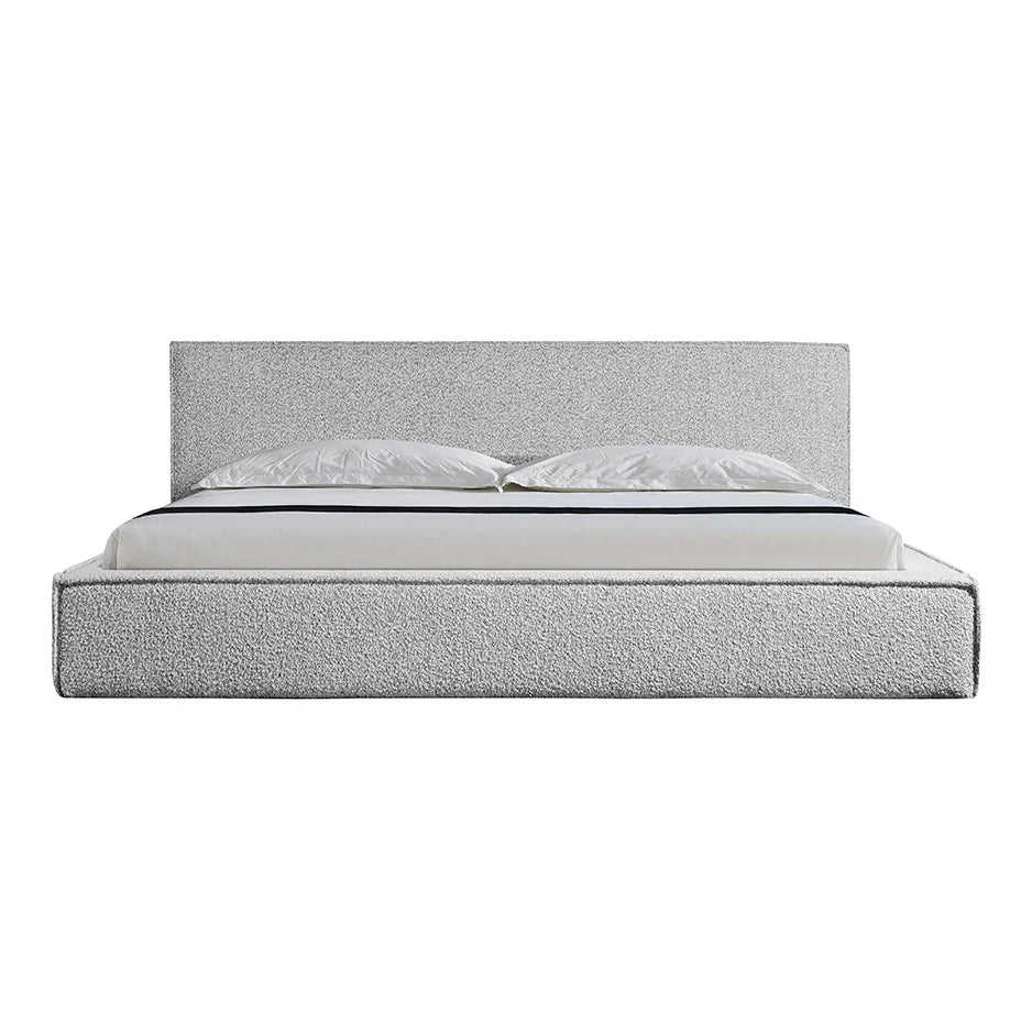 Aria King Bed Frame - Pepper Boucle