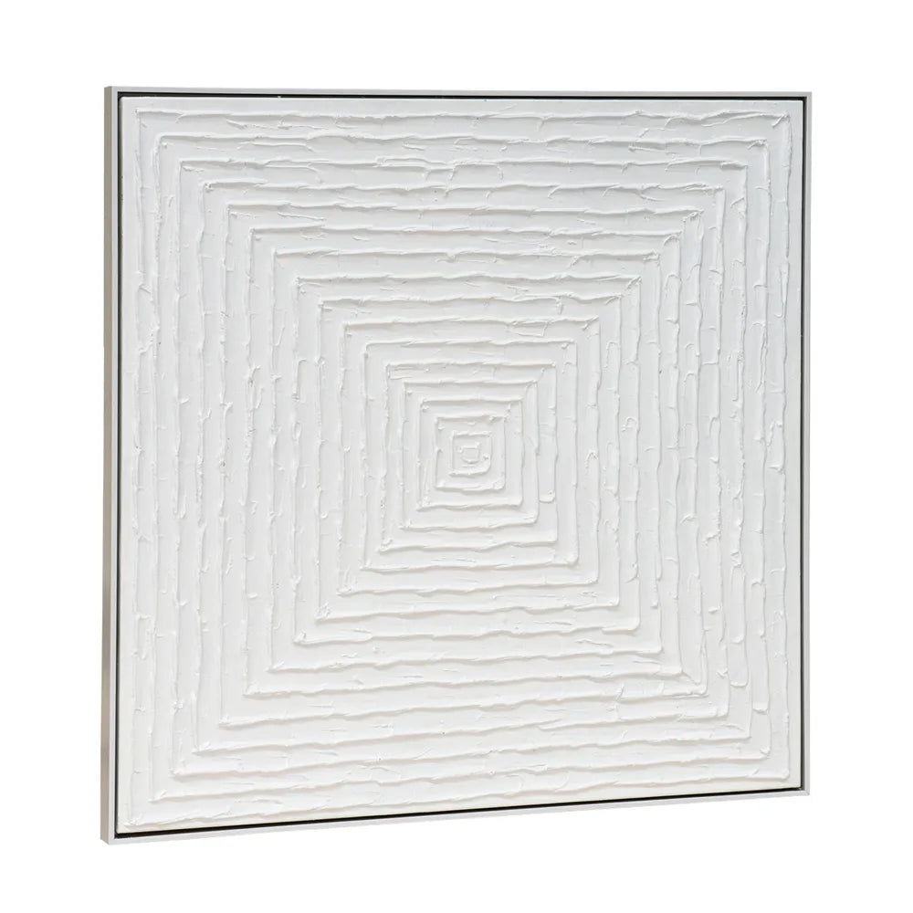 White Vortex Oil On Canvas Painting - Medium