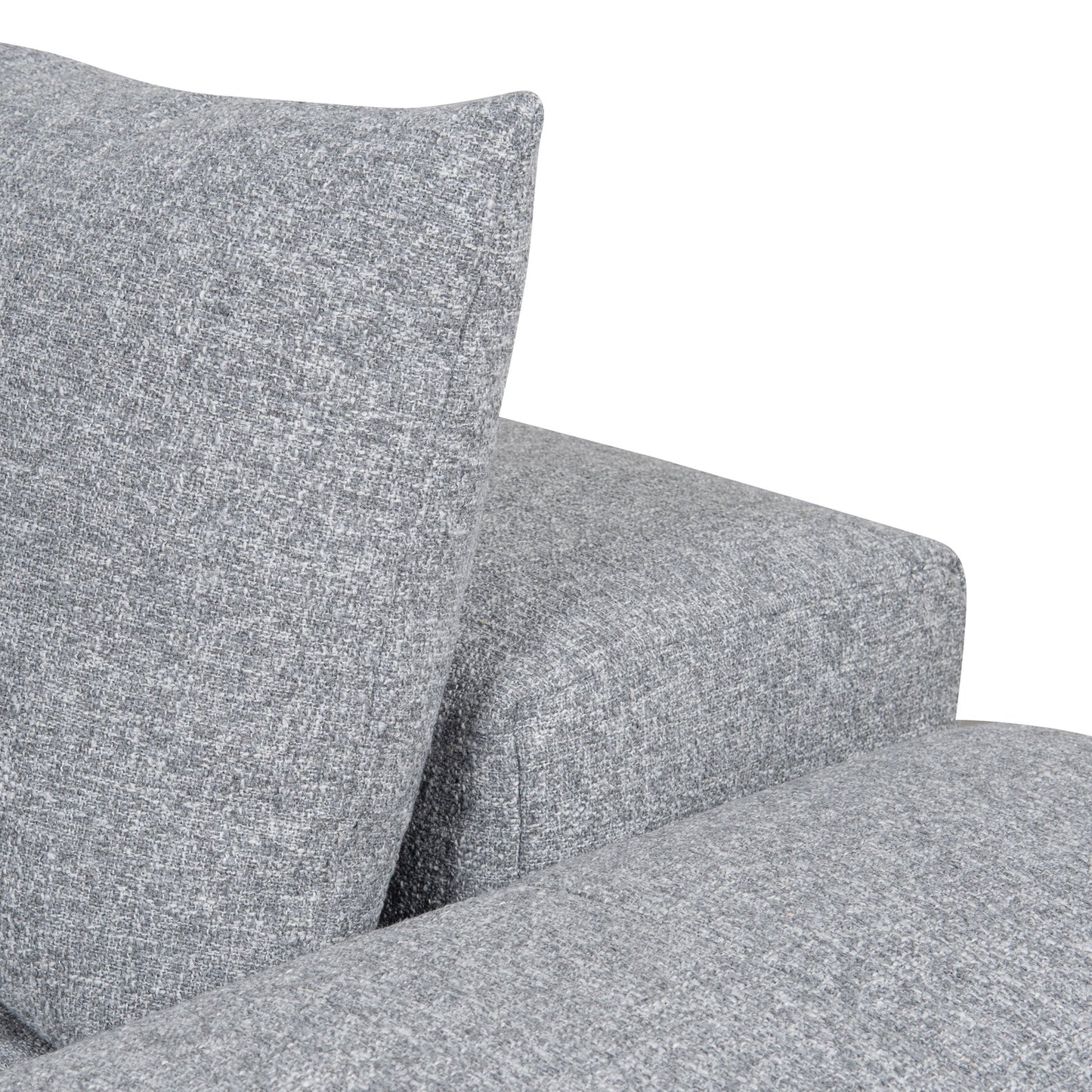 Rowan Right Chaise Fabric Sofa - Glacier Grey