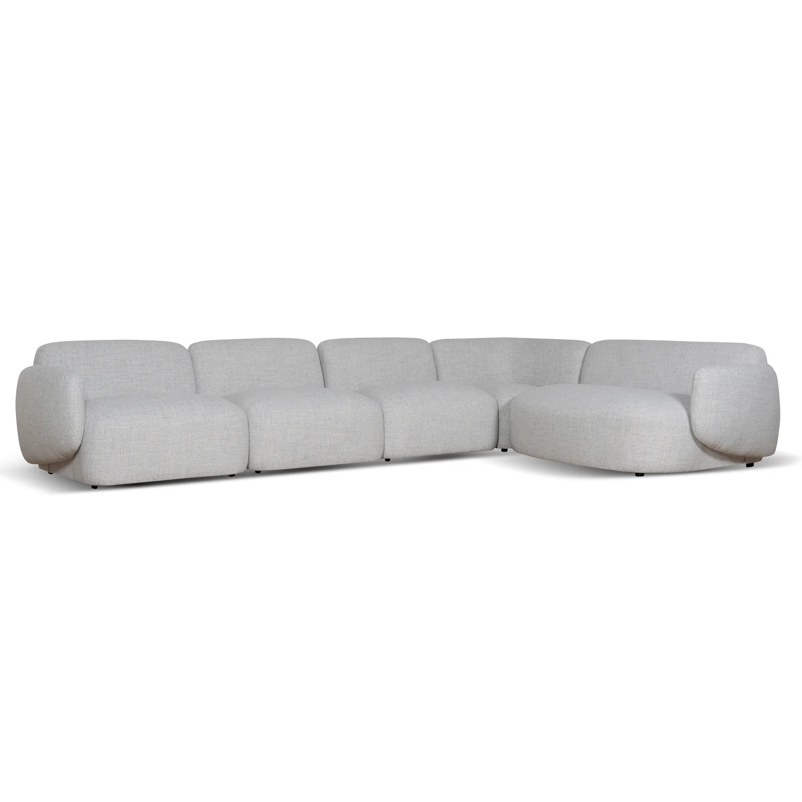 Nimbus Right Chaise Modular Sofa - Cloud Grey