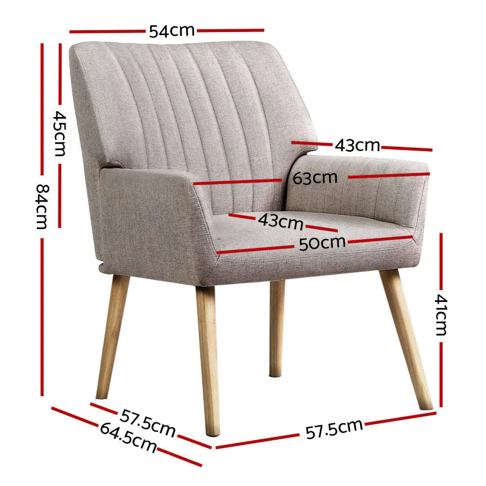 Sebastin Accent Armchair - Beige