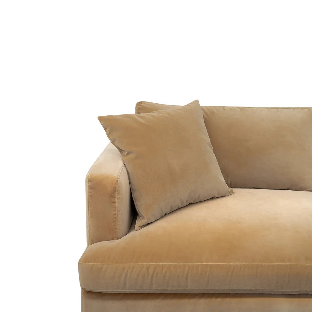 Birkshire 3 Seater Slip Cover Sofa - Ocre Velvet