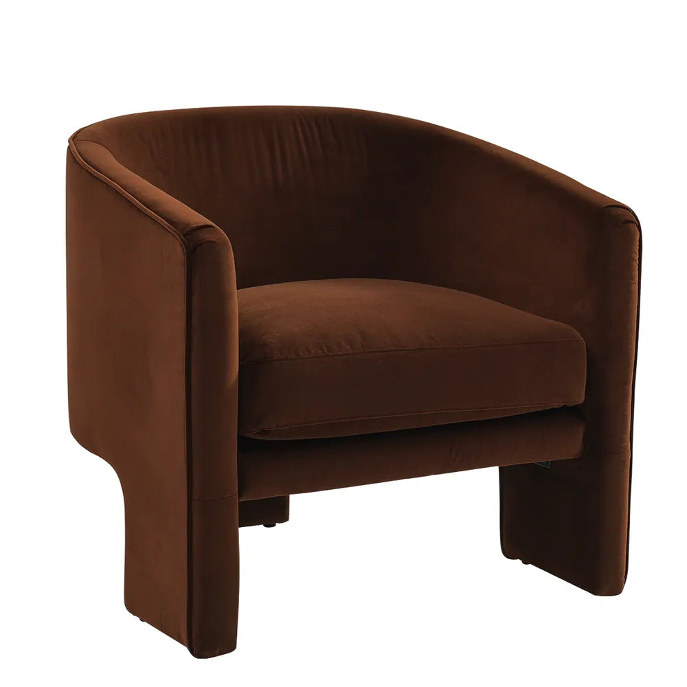 Kylie Armchair - Dark Chocolate Velvet