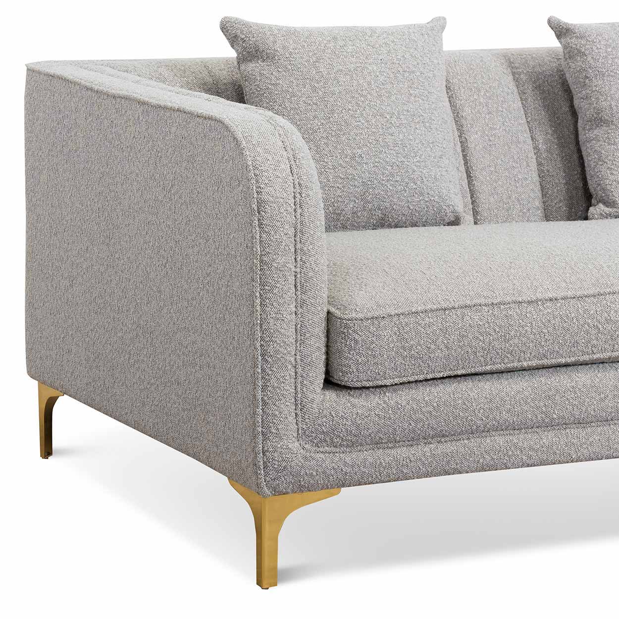 Arabella  3 Seater Sofa - Ash Grey Boucle