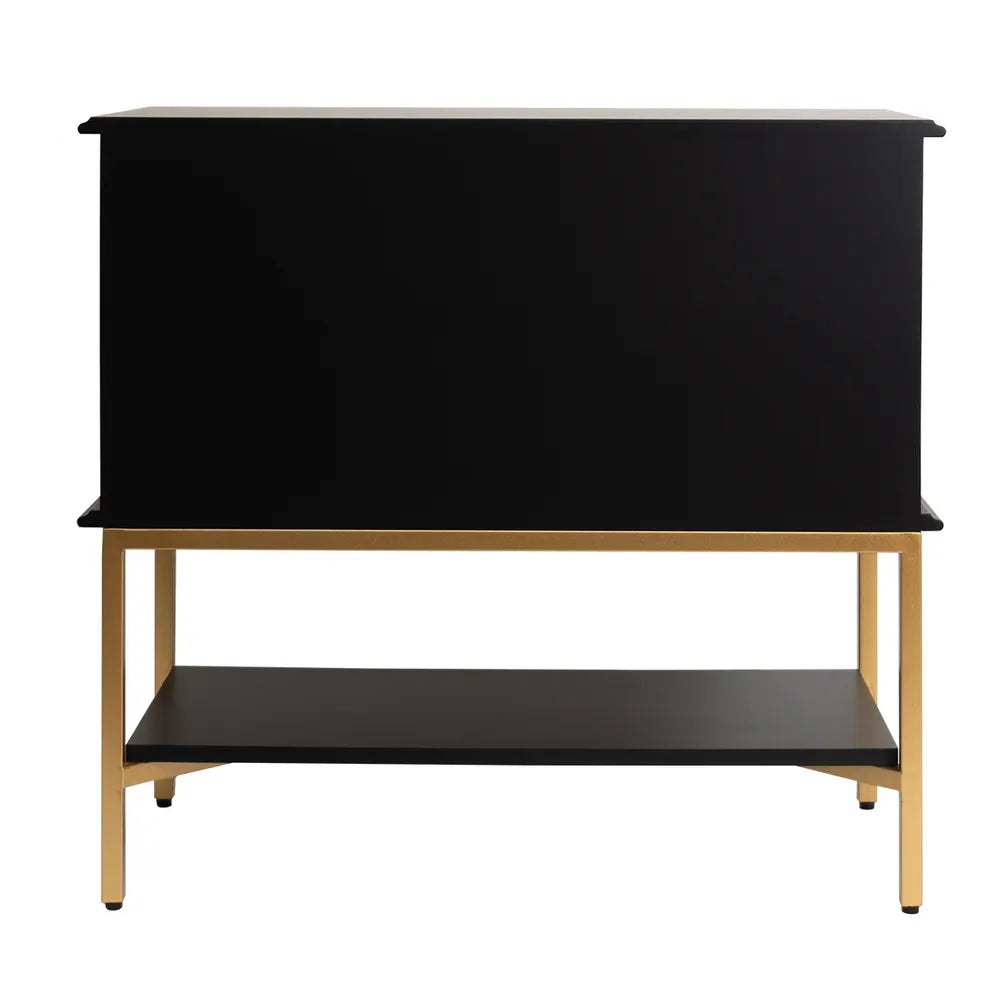 Aimee Bedside Table - Large Black