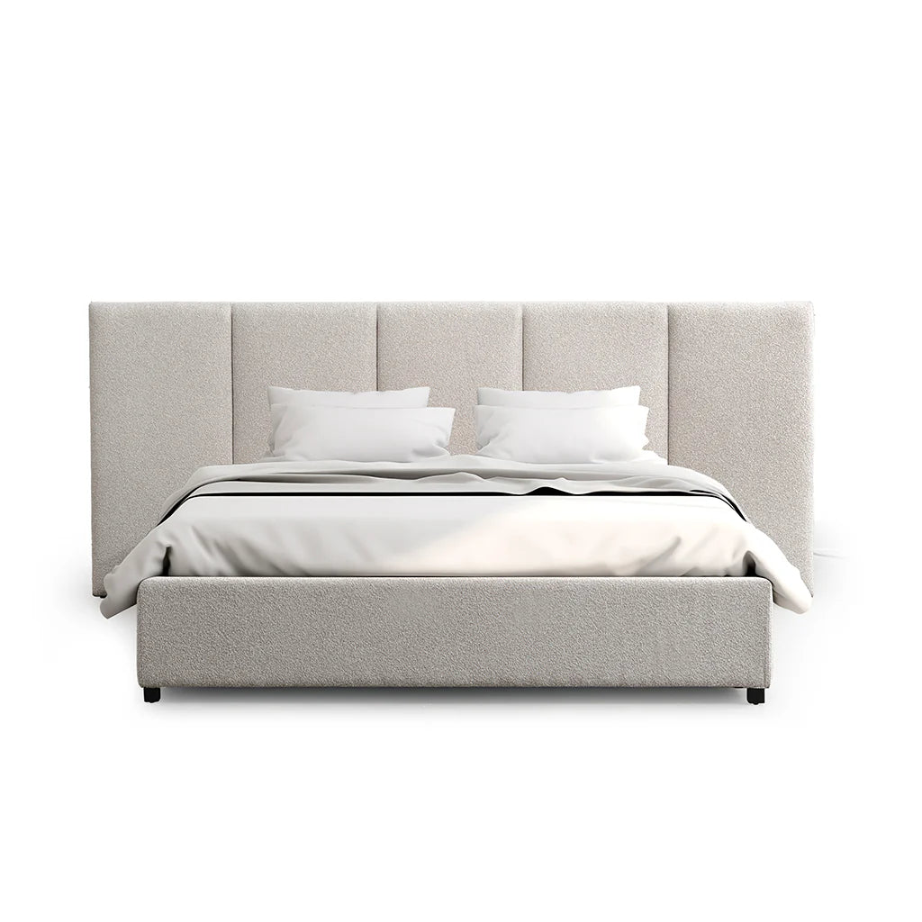 Vega Grey King Bed Frame with Storage