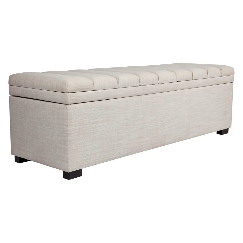 Soho Storage Bench Ottoman - Natural Linen