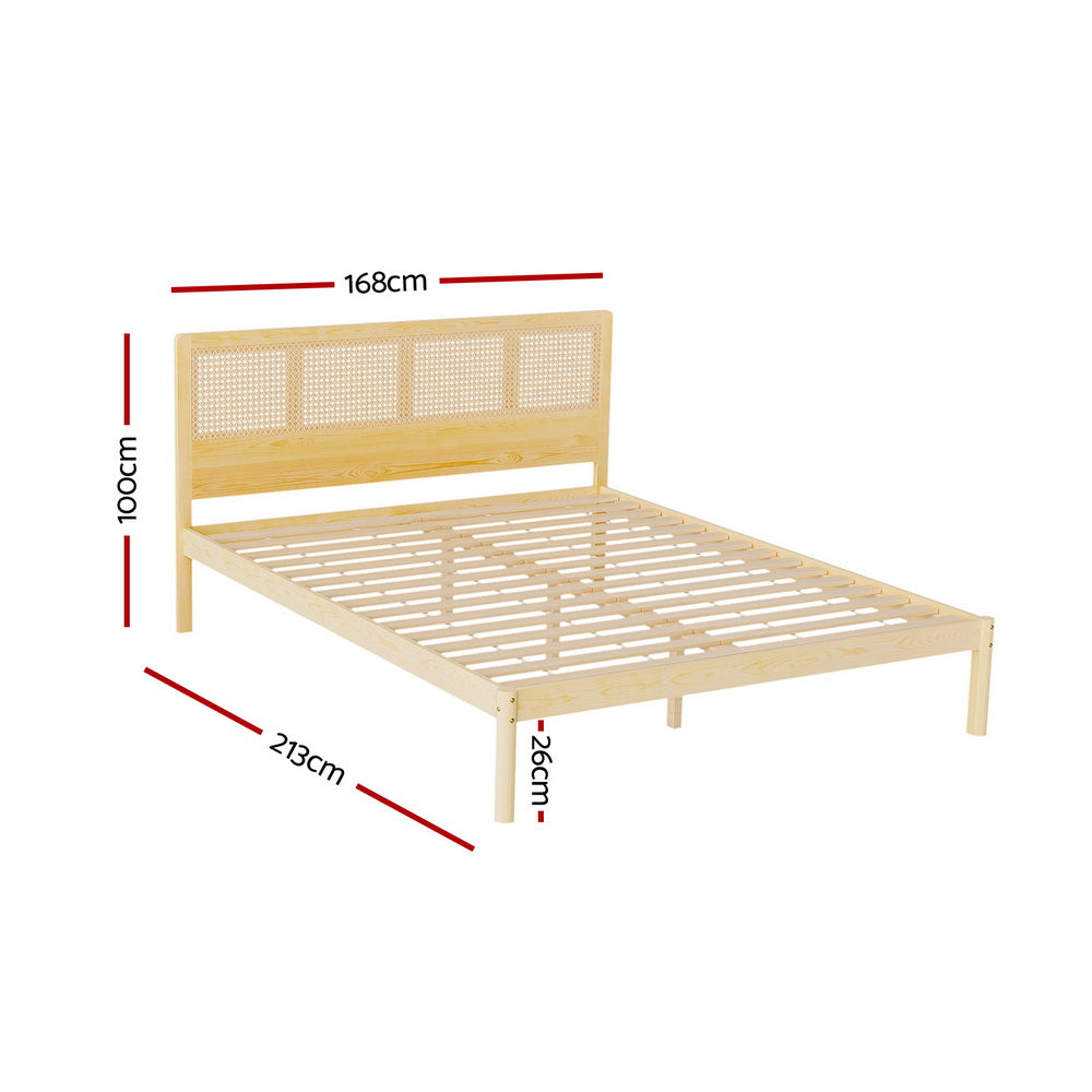 Rita Queen Rattan Bed Frame