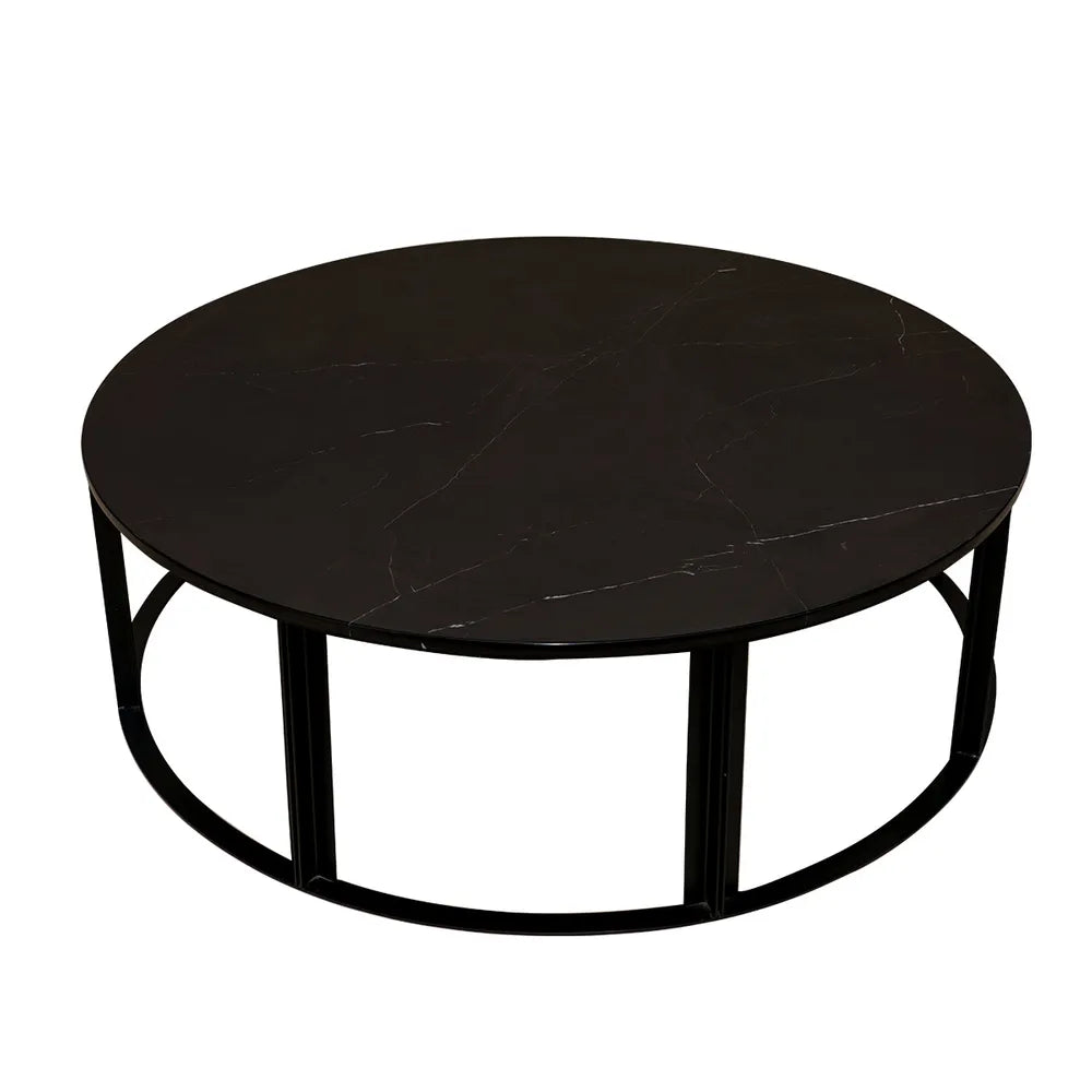 Bowie Marble Coffee Table - Medium Black