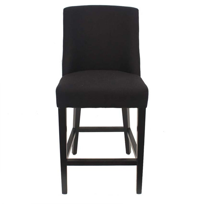 Ophelia Barstool Black with chrome ring