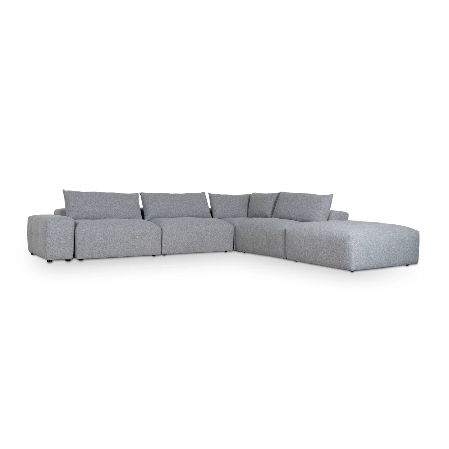 Rowan Right Chaise Fabric Sofa - Glacier Grey