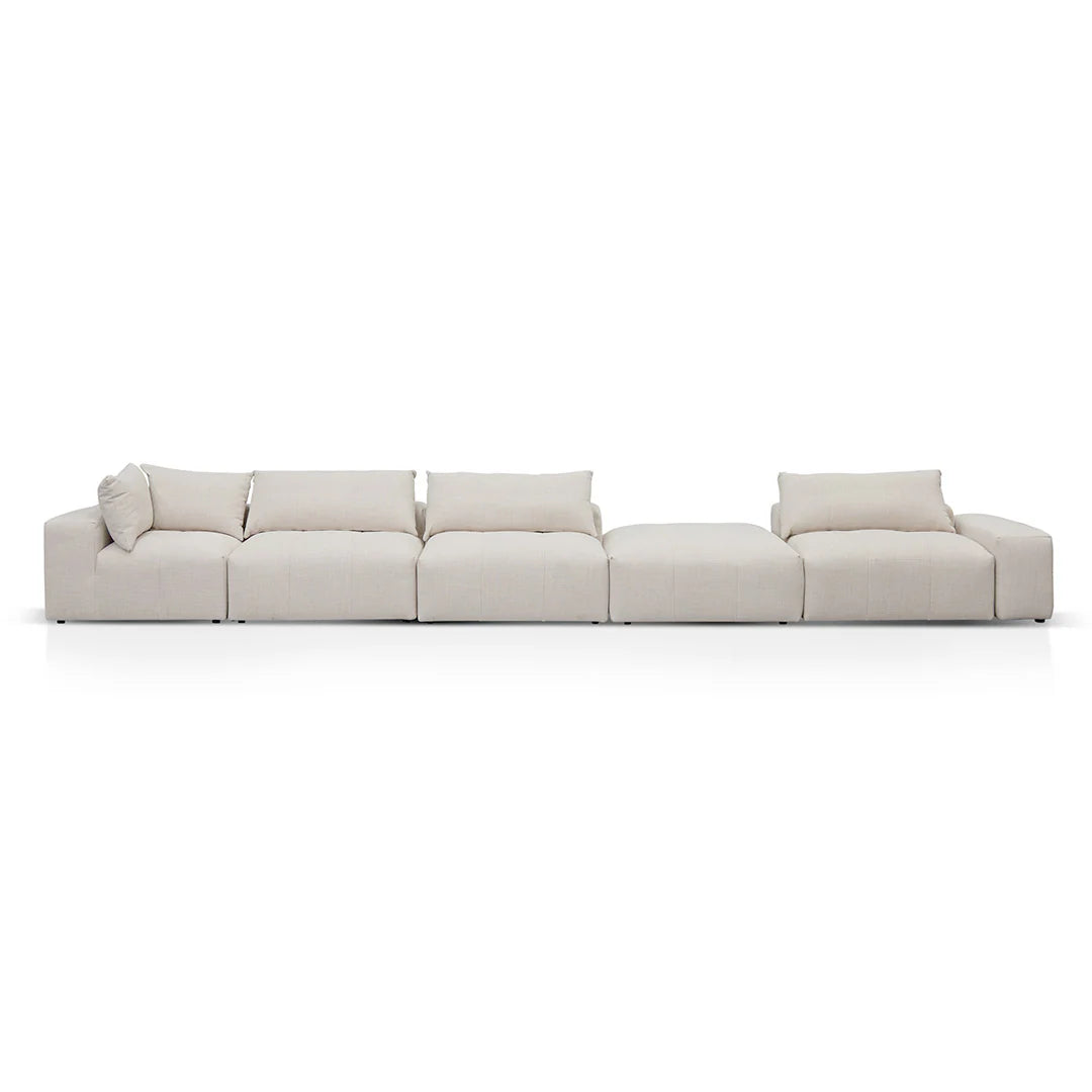 Rowan Right Chaise Fabric Sofa - Taupe Beige