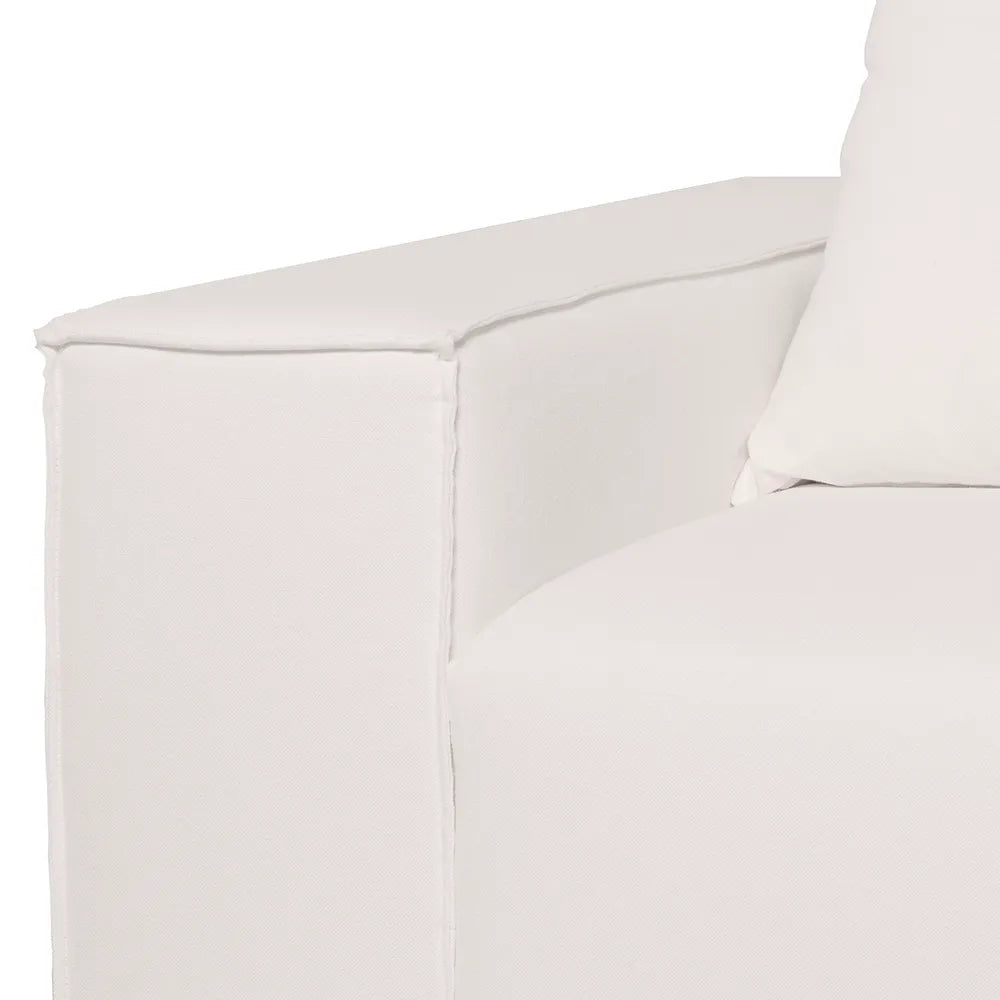 Midtown 4 Seater Sofa - White Linen