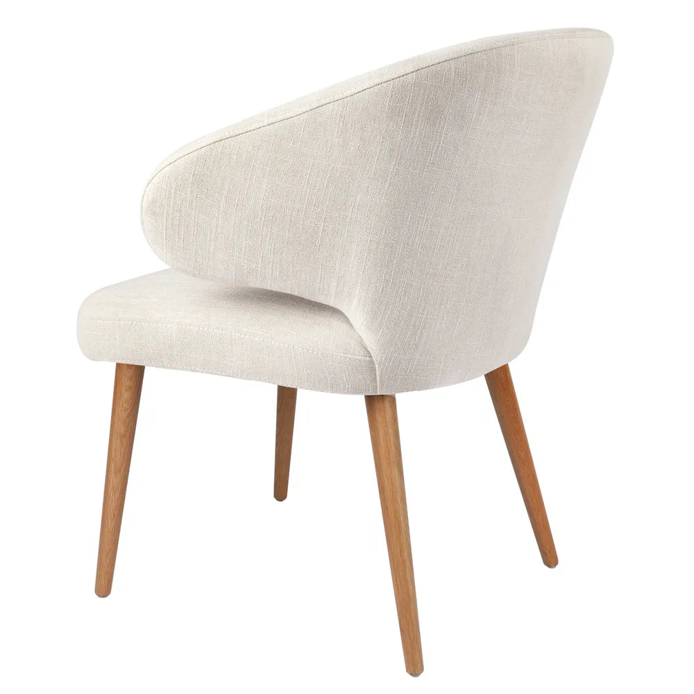 Harlow Natural Dining Chair - Natural Linen