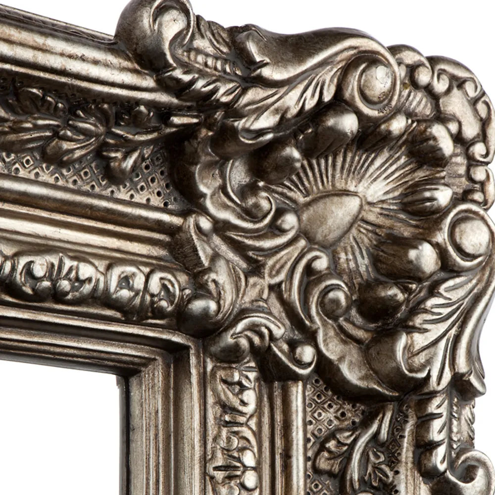 Alexandra Floor Mirror - Antique Silver