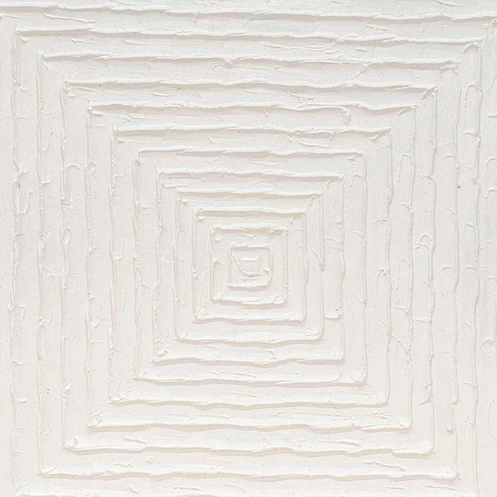 White Vortex Oil On Canvas Painting - Medium