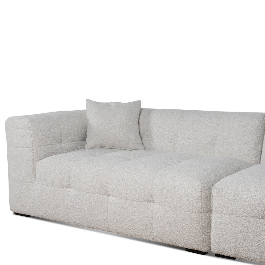 Clara 4 Seater Right Chaise Sofa - Pearl Boucle