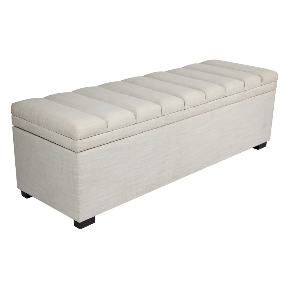 Soho Storage Bench Ottoman - Natural Linen