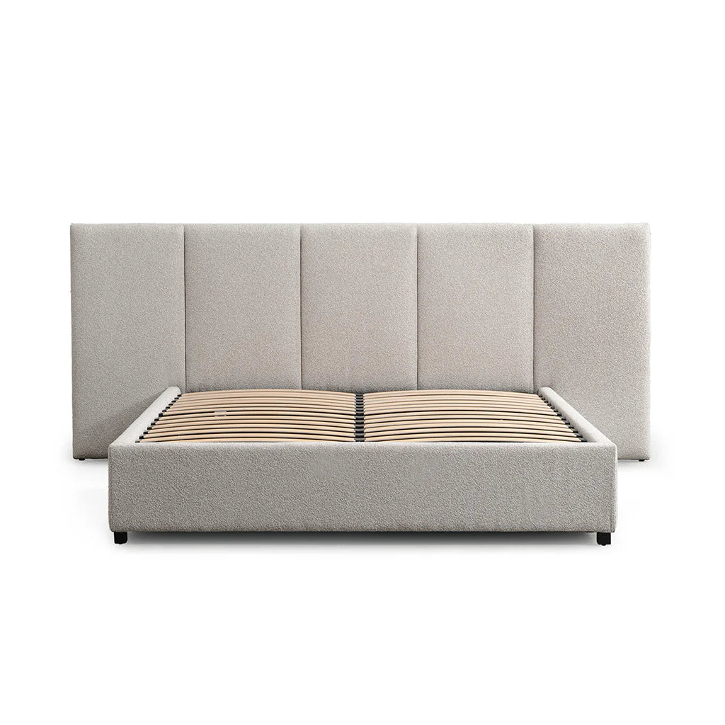 Vega Grey King Bed Frame with Storage