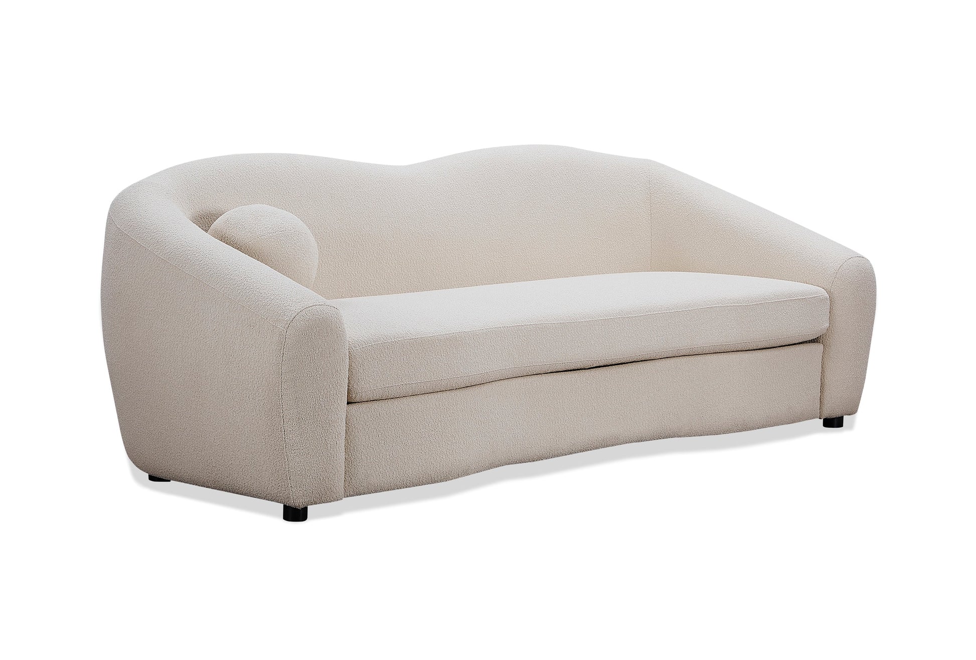 Louis 3 Seater Boucle Sofa - Natural White