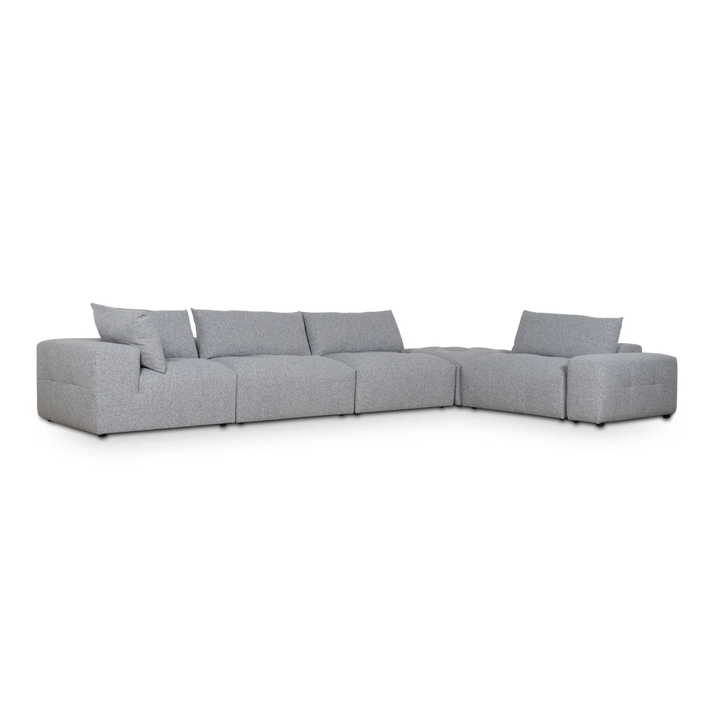 Rowan Right Chaise Fabric Sofa - Glacier Grey